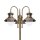 Wegeleuchte 3-flammig IP44 E27 210 cm Messing Glas