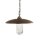Außenlampe hängend IP44 E27 Ø 30,5 cm Echt-Messing