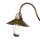 Lampe dextérieur murale IP44 E27 en bronze antique mat laiton véritable