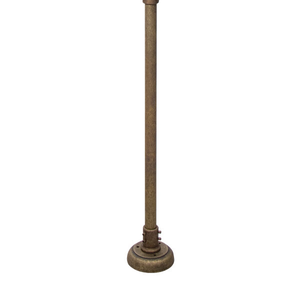 Lampadaire extérieur IP44 210 cm 3-flamme E27 laiton massif
