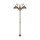 Lampadaire extérieur IP44 210 cm 3-flamme E27 laiton massif