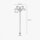 Lampadaire extérieur IP44 210 cm 3-flamme E27 laiton massif