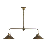 Lampe de plafond à 2 flammes E27 en bronze antique...