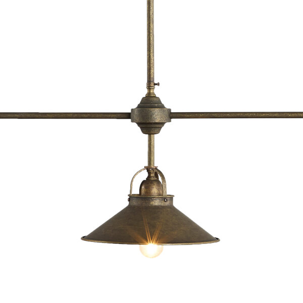 Plafonnier réglable en laiton L : 115 cm en bronze antique