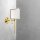Wandlampe E14 Messing poliert Stoff Weiß Klassisch