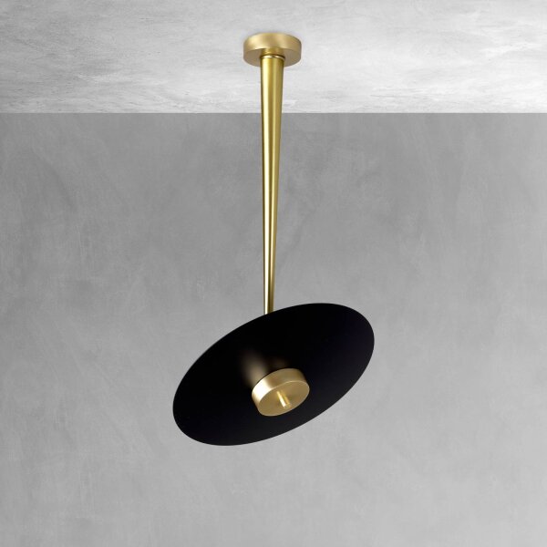 Plafonnier LED rond D : 30 cm en bronze clair noir