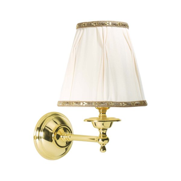 Applique chambre H : 26 cm petit laiton tissu