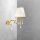 Applique laiton tissu cristal H : 34,5 cm poli blanc E14