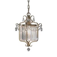 Hängelampe CANDELA 7 Antik Silber Spiegel Lampe