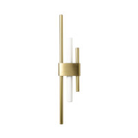 Wandlampe Messing massiv H: 50,5 cm Art Déco...