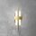 Wandleuchte Messing Art Déco für 2x S14d H: 50,5 cm