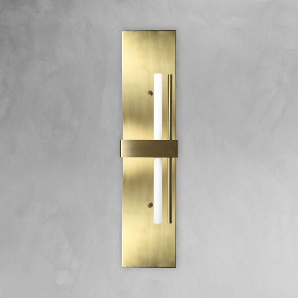 Applique laiton H : 80 cm grand massif en bronze clair pour S14d