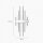 Art Déco Wandleuchte 70,5cm hoch Messing massiv 3x S14d