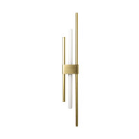 Wandlampe Messing massiv 70,5 cm hoch für S14d Art...