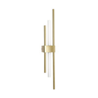 Wandlampe Messing massiv 70,5 cm hoch für S14d Art...