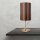 Tischlampe Messing Stoff 38,5 cm E27 in Bronze hell Braun