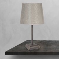Nachttischlampe E27 Messing Stoff 35 cm in Bronze matt Beige