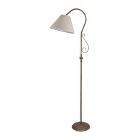 Stehlampe groß 190 cm E27 schwenkbar Messing Stoff...