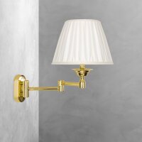 Wandleuchte Schlafzimmer Messing Stoff schwenkbar E14