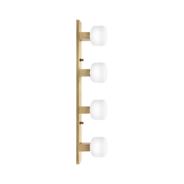 Applique 4 flammes en bronze clair E27 laiton véritable