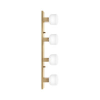Wandlampe 4-flammig in Bronze hell E27 Echt-Messing
