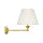 Wandleuchte schwenkbar E14 Messing Stoff Klassisch elegant
