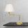 Tischlampe verstellbar 47,5 cm Messing Stoff E14