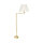 Stehlampe Gelenkarm 162 cm Messing Stoff E27 Wohnzimmer