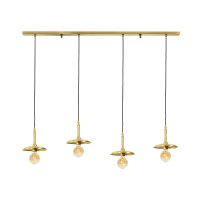 Lampe à suspendre à 4 flammes en bronze...