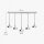 Suspension grande L : 150 cm laiton fer en noir or E27