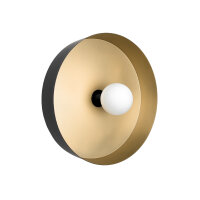 Applique ronde noir or &Oslash; 40 cm en laiton fer