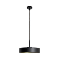 Suspension ronde noir or E27 &Oslash; 40 cm laiton fer