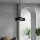 Suspension ronde noir mat or E27 D : 20 cm