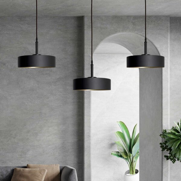 Suspension 3 flammes L : 120 cm Laiton Fer E27