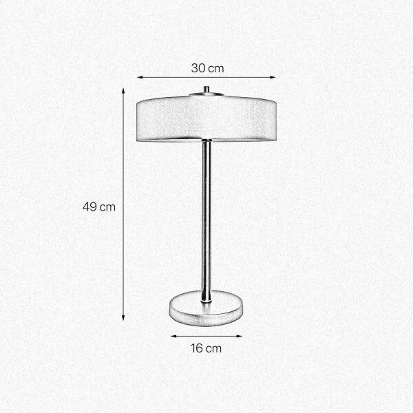 Lampe de table noir or H : 49 cm laiton fer E27