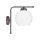 Applique verre laiton H : 25 cm en bronze blanc E27