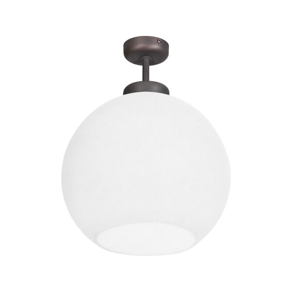 Deckenlampe Kugel Ø 24 cm Messing Glas E27 in Bronze Weiß