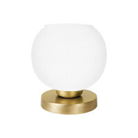 Lampe de table Boule H : 18,5 cm verre laiton en blanc...