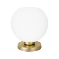 Lampe de table Boule E27 H : 26,5 cm verre laiton en...