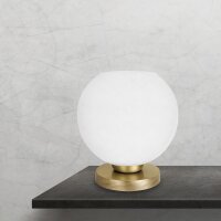 Lampe de table Boule E27 H : 26,5 cm verre laiton en...