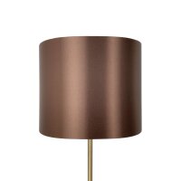 Stehlampe E27 160,5 cm in Bronze hell Braun Messing Stoff