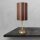 Tischlampe Messing Stoff H: 38,5 cm E27 in Bronze Braun