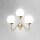 Applique 3 flammes E14 verre laiton véritable L : 39 cm