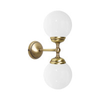 Lampe de salle de bain murale H : 36 cm 2 flammes E14...