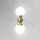 Badlampe Wand H: 36 cm 2-flammig E14 Glas Messing