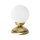 Lampe de table PASCAL H : 17,5 cm Abat-jour sphérique verre laiton E14