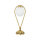Lampe de table laiton verre 38 cm en bronze clair blanc E14