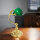 Bankerlampe Grün Messing massiv Glas 29 cm hoch schwenkbar