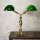 Lampe de banquier 42,5 cm 2 flammes E27 laiton véritable Interrupteur à tirette