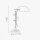 Schreibtischlampe Messing Glas H: 49 cm Zugschalter E27